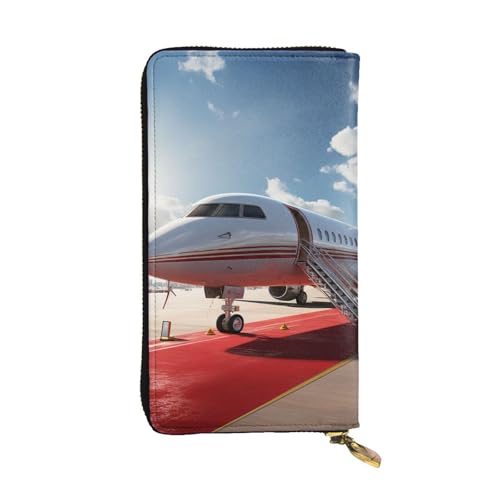 SDTYKHJ Damen Geldbörse Clutch Große Kapazität Lange Brieftasche Roter Teppich Flugzeug Leder Damen Karte Handy Halter Reise Geldbörse von SDTYKHJ