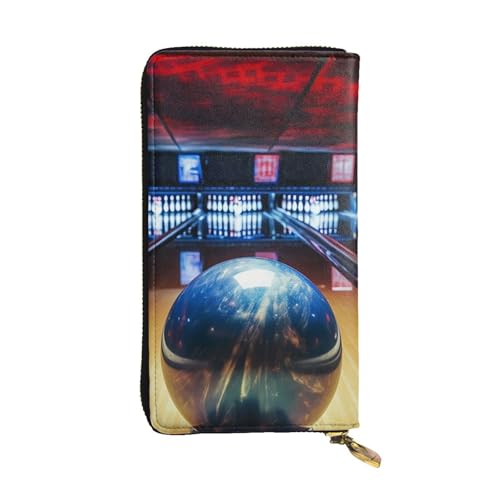 SDTYKHJ Damen Geldbörse Clutch Große Kapazität Lange Geldbörse Bowling Leder Damen Kartenhalter Reise Geldbörse von SDTYKHJ