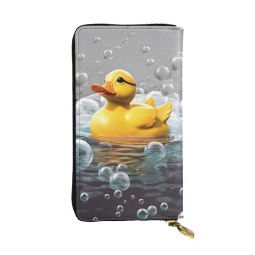 SDTYKHJ Damen Geldbörse Clutch Große Kapazität Lange Geldbörse Bubble Duck Leder Damen Karte Handy Halter Reise Geldbörse von SDTYKHJ