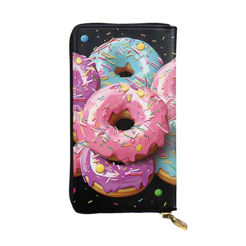 SDTYKHJ Damen Geldbörse Clutch Große Kapazität Lange Geldbörse Donut Leder Damen Karte Handy Halter Reise Geldbörse von SDTYKHJ