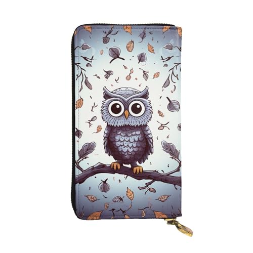 SDTYKHJ Damen Geldbörse Clutch Große Kapazität Lange Geldbörse Eule Baum Zweige Leder Damen Karte Handy Halter Reise Geldbörse von SDTYKHJ