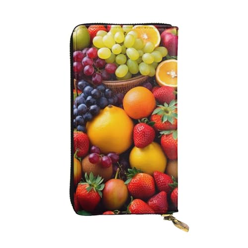 SDTYKHJ Damen Geldbörse Clutch Große Kapazität Lange Geldbörse Frisches Obst Leder Damen Karte Handy Halter Reise Geldbörse von SDTYKHJ