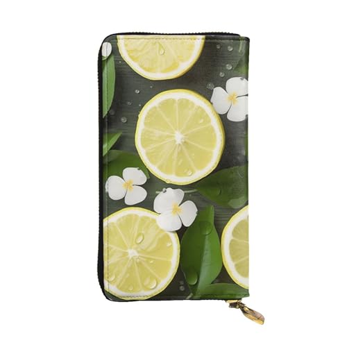 SDTYKHJ Damen Geldbörse Clutch Große Kapazität Lange Geldbörse Frisches Zitronenleder Damen Karte Handy Halter Reise Geldbörse von SDTYKHJ