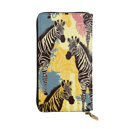 SDTYKHJ Damen Geldbörse Clutch Große Kapazität Lange Geldbörse Giraffe und Zebra Leder Damen Karte Handy Halter Reise Geldbörse von SDTYKHJ