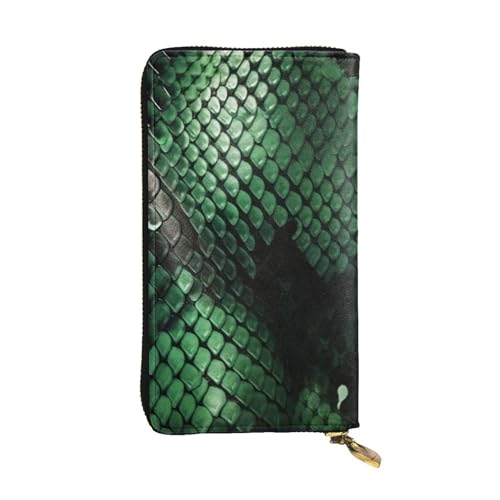 SDTYKHJ Damen Geldbörse Clutch Große Kapazität Lange Geldbörse Grün Schlangenleder Damen Kartenhalter Reise Geldbörse von SDTYKHJ