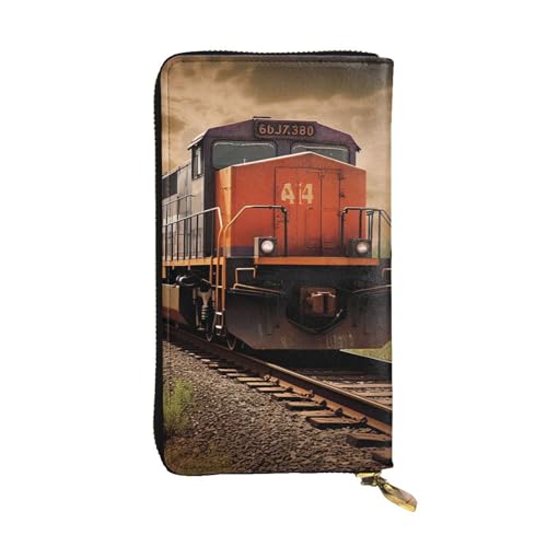 SDTYKHJ Damen Geldbörse Clutch Große Kapazität Lange Geldbörse Güterzug Leder Damen Kartenhalter Reise Geldbörse von SDTYKHJ