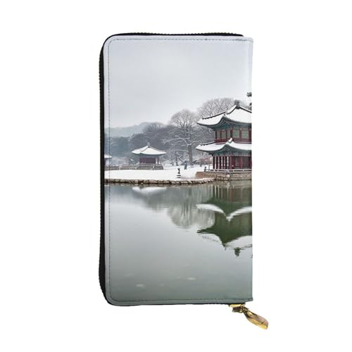 SDTYKHJ Damen Geldbörse Clutch Große Kapazität Lange Geldbörse Korea Winter See Leder Damen Karte Handy Halter Reise Geldbörse von SDTYKHJ