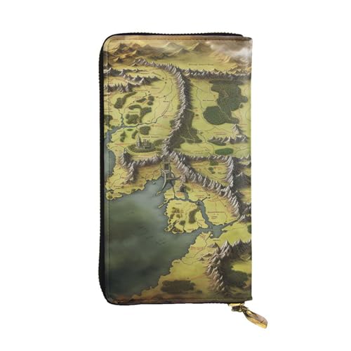 SDTYKHJ Damen Geldbörse Clutch Große Kapazität Lange Geldbörse Mittelerde Karte Leder Damen Karte Handy Halter Reise Geldbörse von SDTYKHJ