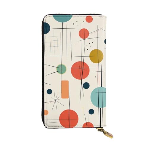 SDTYKHJ Damen Geldbörse Clutch Große Kapazität Lange Geldbörse Modern Mid Century Leder Damen Kartenhalter Reise Geldbörse von SDTYKHJ