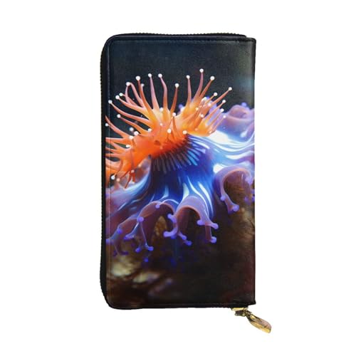 SDTYKHJ Damen Geldbörse Clutch Große Kapazität Lange Geldbörse Nudibranch Leder Damen Karte Handy Halter Reise Geldbörse von SDTYKHJ