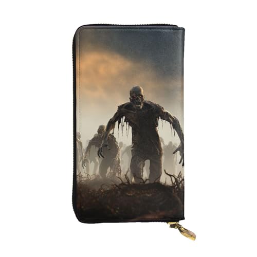 SDTYKHJ Damen Geldbörse Clutch Große Kapazität Lange Geldbörse Viele Zombie Leder Damen Karte Handy Halter Reise Geldbörse von SDTYKHJ