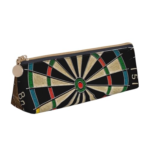 SDTYKHJ Federmäppchen, Dartscheibe, große Bleistifttasche, tragbare Münztasche, ästhetische Kosmetiktasche, Leder, Make-up-Tasche von SDTYKHJ