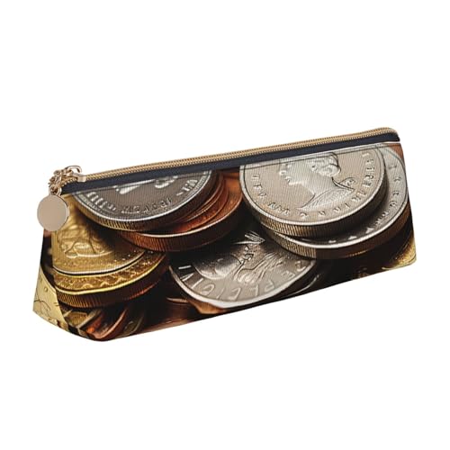 SDTYKHJ Federmäppchen, Geldmünzen, großes Federmäppchen, tragbare Münztasche, ästhetische Kosmetiktasche, Leder, Make-up-Tasche von SDTYKHJ