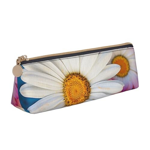 SDTYKHJ Federmäppchen Barberton Daisy Big Pencil Bag Tragbare Münztasche Ästhetische Kosmetiktasche Leder Make-up Tasche von SDTYKHJ