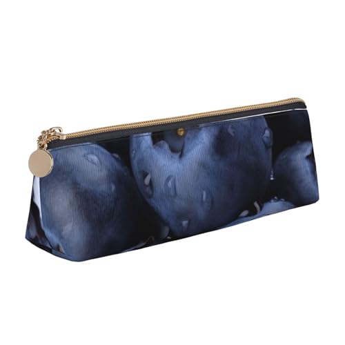 SDTYKHJ Federmäppchen Blueberry Big Pencil Bag Tragbare Münztasche Ästhetische Kosmetiktasche Leder Make-up Tasche von SDTYKHJ