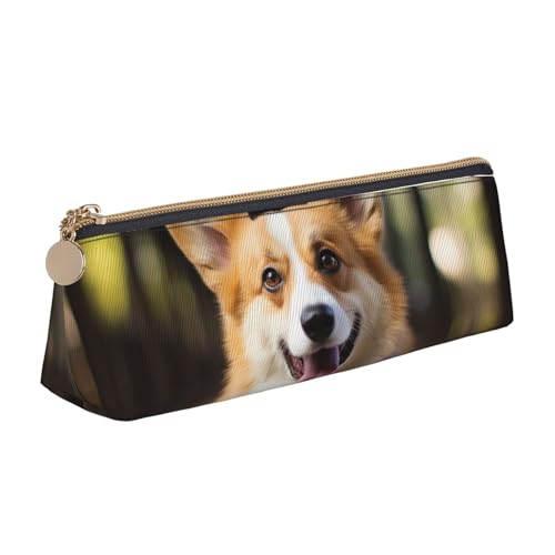 SDTYKHJ Federmäppchen Corgi Big Pencil Bag Tragbare Münztasche Ästhetische Kosmetiktasche Leder Make-up Tasche SDTYKHJ Federmäppchen Corgi Big Pencil Bag Tragbare Münztasche Ästhetische Kosmetiktasche Leder Make-up Tasche von SDTYKHJ