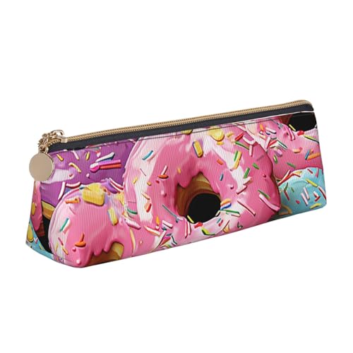 SDTYKHJ Federmäppchen Donut Big Pencil Bag Tragbare Münztasche Ästhetische Kosmetiktasche Leder Make-up Tasche von SDTYKHJ