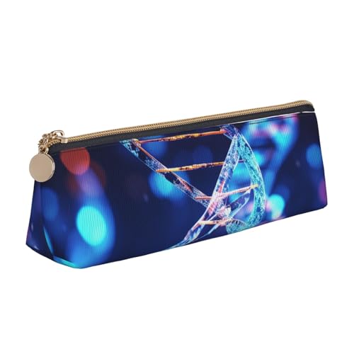 SDTYKHJ Federmäppchen Genetic Helix Big Pencil Bag Tragbare Münztasche Ästhetische Kosmetiktasche Leder Make-up Tasche von SDTYKHJ