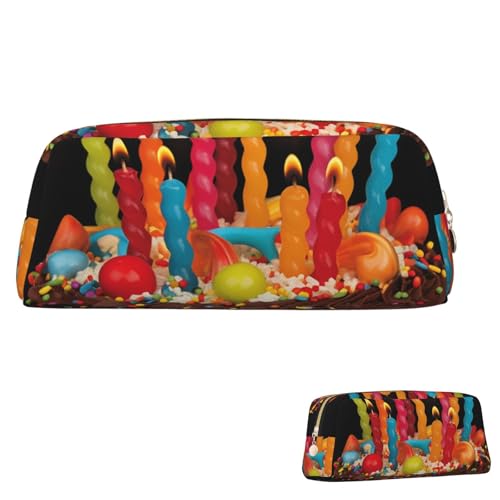 SDTYKHJ Federmäppchen "Happy Birthday" Big Cake Big Pencil Bag Tragbare Münztasche Ästhetische Kosmetiktasche Leder Make-up Tasche, Gold, Einheitsgröße SDTYKHJ Federmäppchen "Happy Birthday" Big Cake Big Pencil Bag Tragbare Münztasche Ästhetische Kosmetiktasche Leder Make-up Tasche, Gold, Einheitsgröße von SDTYKHJ