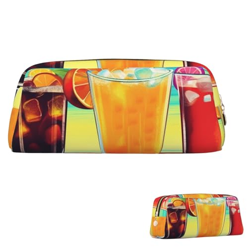 SDTYKHJ Federmäppchen Happy Hour Big Pencil Bag Tragbare Münztasche Ästhetische Kosmetiktasche Leder Make-up Tasche, Gold, Einheitsgröße SDTYKHJ Federmäppchen Happy Hour Big Pencil Bag Tragbare Münztasche Ästhetische Kosmetiktasche Leder Make-up Tasche, Gold, Einheitsgröße von SDTYKHJ