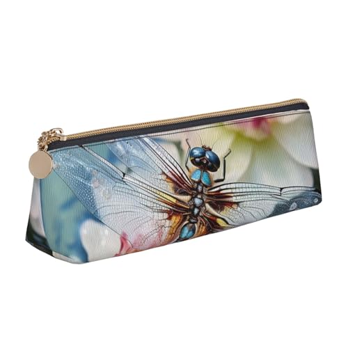 SDTYKHJ Federmäppchen Libelle, großes Federmäppchen, tragbar, Münztasche, ästhetische Kosmetiktasche, Leder, Make-up-Tasche von SDTYKHJ