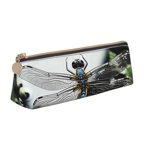 SDTYKHJ Federmäppchen Libelle, großes Federmäppchen, tragbar, Münztasche, ästhetische Kosmetiktasche, Leder, Make-up-Tasche von SDTYKHJ