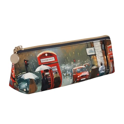 SDTYKHJ Federmäppchen London Impression Big Pencil Bag Tragbare Münztasche Ästhetische Kosmetiktasche Leder Make-up Tasche von SDTYKHJ