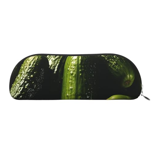 SDTYKHJ Federmäppchen Pickle Big Pencil Bag Tragbare Münztasche Ästhetische Kosmetiktasche Leder Make-up Tasche, silber, Einheitsgröße von SDTYKHJ