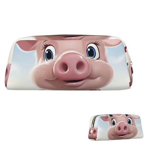 SDTYKHJ Federmäppchen Smilings Big Pencil Bag Tragbare Münztasche Ästhetische Kosmetiktasche Leder Make-up Tasche von SDTYKHJ