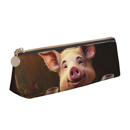 SDTYKHJ Federmäppchen Tier und Rotwein großes Federmäppchen tragbare Münztasche ästhetische Kosmetiktasche Leder Make-up-Tasche SDTYKHJ Federmäppchen Tier und Rotwein großes Federmäppchen tragbare Münztasche ästhetische Kosmetiktasche Leder Make-up-Tasche von SDTYKHJ