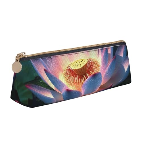 SDTYKHJ Federmäppchen mit Blumen-Motiv, tragbar, Münztasche, ästhetische Kosmetiktasche, Leder, Make-up-Tasche von SDTYKHJ