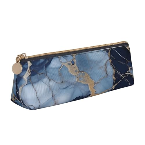 SDTYKHJ Federmäppchen mit Marmor-Muster, großes Federmäppchen, tragbar, Münztasche, ästhetische Kosmetiktasche, Leder, Make-up-Tasche von SDTYKHJ