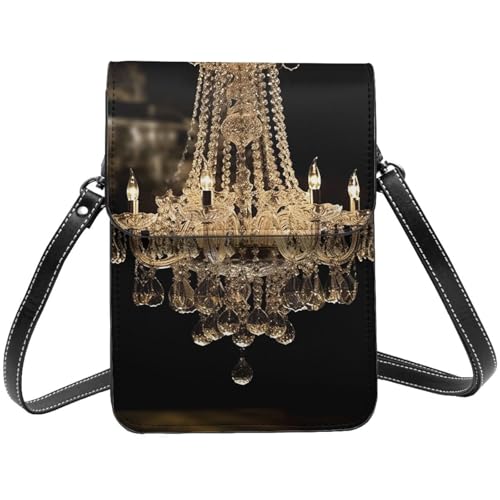 SDTYKHJ Handy-Geldbörse, wunderschöne Kristall-Kronleuchter-Umhängetasche, wasserdicht, Handytasche, Schultertasche, Handtasche für Damen von SDTYKHJ