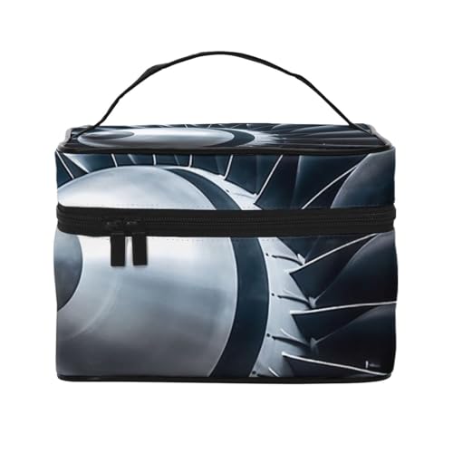 SDTYKHJ Make-up-Tasche für Damen, Kosmetiktasche, Reise-Kulturbeutel, Jet-Motor, Make-up-Organizer mit Griff von SDTYKHJ