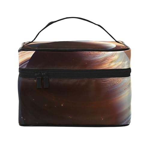 SDTYKHJ Make-up-Tasche für Damen, Kosmetiktasche, Reise-Kulturbeutel, Saturn-Ring, Make-up-Organizer mit Griff von SDTYKHJ