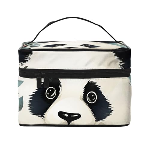 SDTYKHJ Make-up-Tasche für Damen, Kosmetiktasche, Reise-Kulturbeutel, hübscher Panda-Druck, Make-up-Organizer mit Griff SDTYKHJ Make-up-Tasche für Damen, Kosmetiktasche, Reise-Kulturbeutel, hübscher Panda-Druck, Make-up-Organizer mit Griff von SDTYKHJ