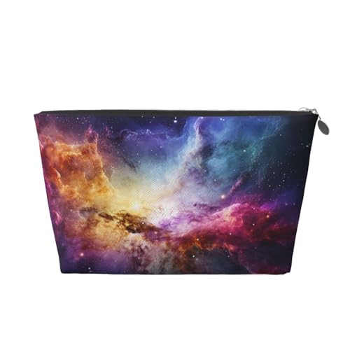 SDTYKHJ Reise-Make-up-Tasche, große Kapazität, Kosmetiktasche für Damen, wasserdicht, tragbar, Rasiertasche, kleine Kulturbeutel, Nebel und Galaxie im Universum, Leder-Kosmetik-Organizer-Taschen für von SDTYKHJ