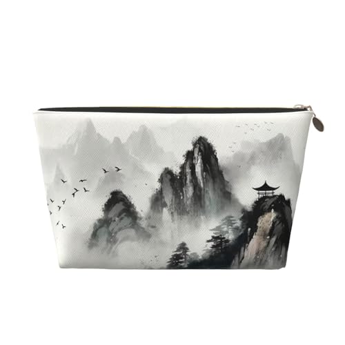 SDTYKHJ Reise-Make-up-Tasche, große Kapazität, Kosmetiktasche für Damen, wasserdicht, tragbar, Rasiertasche, kleine Kulturbeutel, Tintenmalerei, Stil, Bergleder, Kosmetik-Organizer-Taschen für Reisen SDTYKHJ Reise-Make-up-Tasche, große Kapazität, Kosmetiktasche für Damen, wasserdicht, tragbar, Rasiertasche, kleine Kulturbeutel, Tintenmalerei, Stil, Bergleder, Kosmetik-Organizer-Taschen für Reisen von SDTYKHJ