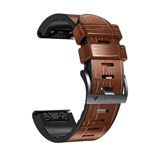 SDUTIO 22 x 26 mm Smartwatch-Armbänder für Garmin Fenix 7 7X 6 6X Pro 5X 5 Plus 3 HR 935 Enduro Schnellverschluss-Leder-Silikonarmband, 26 mm, Achat von SDUTIO
