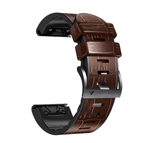 SDUTIO 22 x 26 mm Smartwatch-Armbänder für Garmin Fenix 7 7X 6 6X Pro 5X 5 Plus 3 HR 935 Enduro Schnellverschluss-Leder-Silikonarmband, 26 mm, Achat von SDUTIO