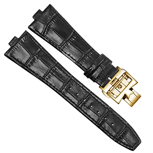 SDUTIO Echtes Leder Armband für Vacheron Constantin OVERSEAS Serie 4500V 5500V P47040 Edelstahl Schnalle 25 * 8 mm Herren Uhrenarmband, 25-8mm, Kunststoff, Achat von SDUTIO