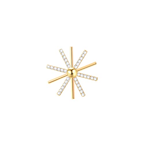 SDVantage Pin Brosche Pin Brosche Abzeichen Brosche Anstecknadel Sonnenblume Goldene Schnalle Pin Anti-Glare Button Hemd Ausschnitt Dekorative Schnalle Pin All-Match Brosche Weiblich von SDVantage