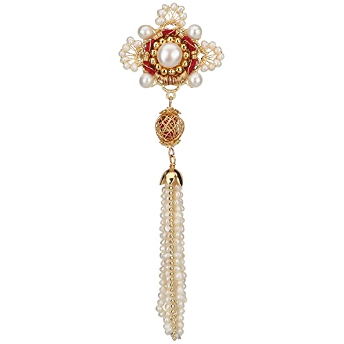 SDVantage Pin Brosche Pin Brosche Badge Brosche Revers Pin Valentinstag Brosche Weibliche Natürliche Süßwasserperle Pin Dekoration Mantel Mantel Corsage von SDVantage
