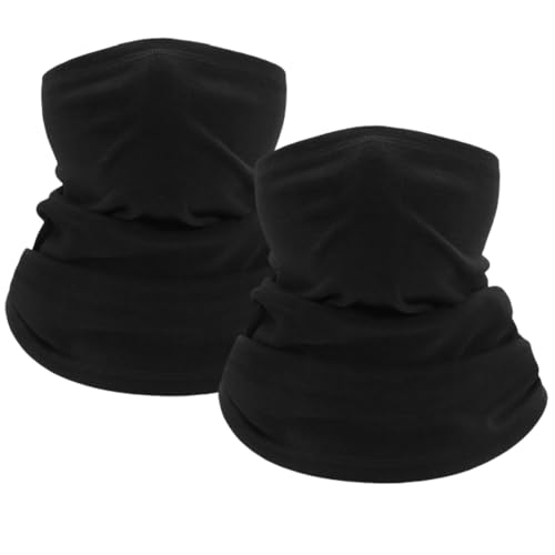 SDXCJY 2 Stück Unisex Winter Halswärmer Fleece Winddicht Halstuch, Winter Weich Dickes Futter Schal Schlauchschal Elastische Thermo-Halstuch, Outdoor-Gesichtsmaske für Skifahren, Radfahren, von SDXCJY