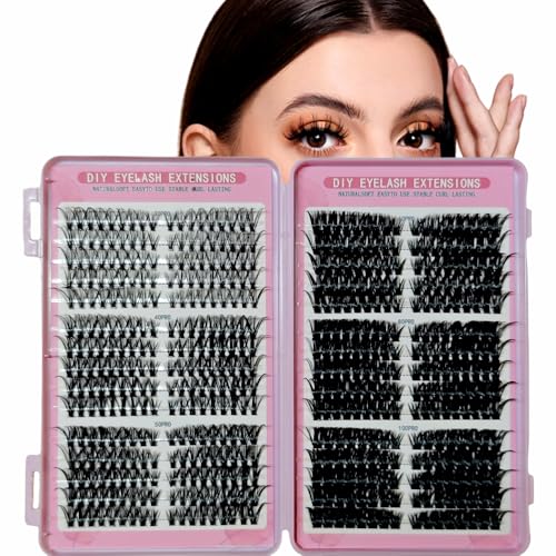 SDXCJY Wimpern Cluster 600 Stück 30-40-50-60-80-100D Individuelle WimpernWispy Natürliche Clusterwimpern DIY Wimpern Extensions 8-16mm Fake Lashes für Mädchen und Frauen. (schwarz) von SDXCJY