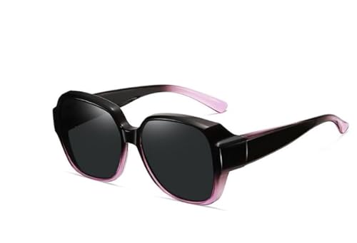 SDXCJY polarisierte Sonnenbrille passt über Gläser für Männer Frauen, Gesichtsschatten polarisierte Sonnenbrille Quadratische UV400 Schutz (2pcs) von SDXCJY
