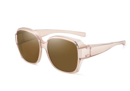 SDXCJY polarisierte Sonnenbrille passt über Gläser für Männer Frauen, Gesichtsschatten polarisierte Sonnenbrille Quadratische UV400 Schutz (2pcs) von SDXCJY