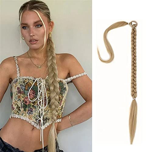 32 inch DIY Braided Ponytail Extension with Hair Tie, Long Straight Wrap Around Ponytail Hair Extensions Soft Synthetic Pony Tail Hairpieces for Women Girls 32 inch DIY Braided Ponytail Extension with Hair Tie, Long Straight Wrap Around Ponytail Hair Extensions Soft Synthetic Pony Tail Hairpieces for Women Girls von SDZNYQT