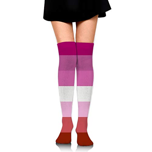 Lesbian Pride Flagge Frauen Oberschenkelhohe Socken Overknee Hohe Strümpfe Lange Stiefel Socken von SEAEAGLE