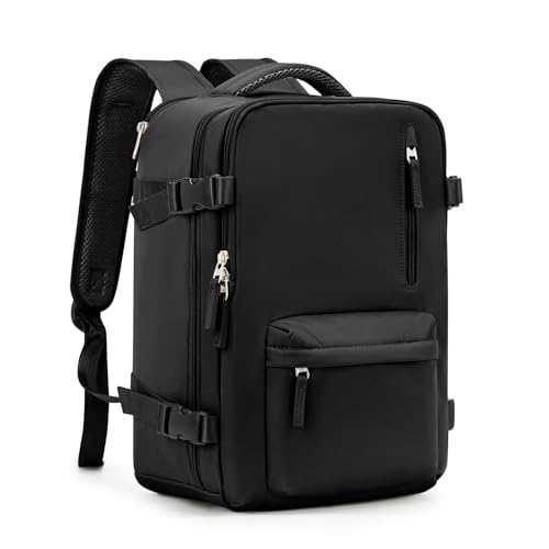 Handgepäck Rucksack 40x30x20 für Ryanair Reiserucksack Wasserdichter Unter Dem Sitz Handgepäck Rucksack Flugzeuge Reisetasche Weekendertasche Wanderrucksack Lässiger Tagesrucksack,B1-Schwarz von SEAFEW